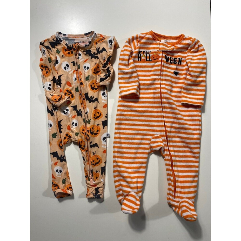 Baby Halloween Sleep & Play Pajamas Bundle – Size 3–6M & 6M